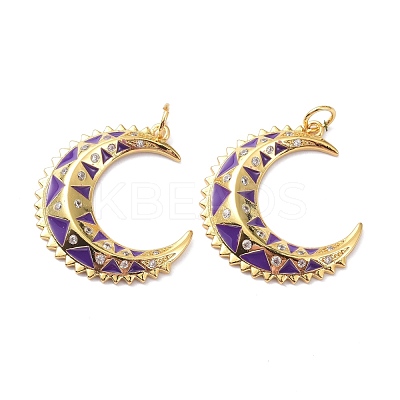 Brass Micro Pave Cubic Zirconia Pendant ZIRC-P089-17G-1