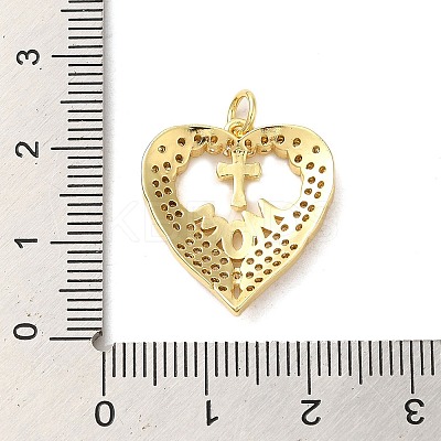 Mother's Day Brass Micro Pave Clear Cubic Zirconia Pendants FIND-Z041-20J-1