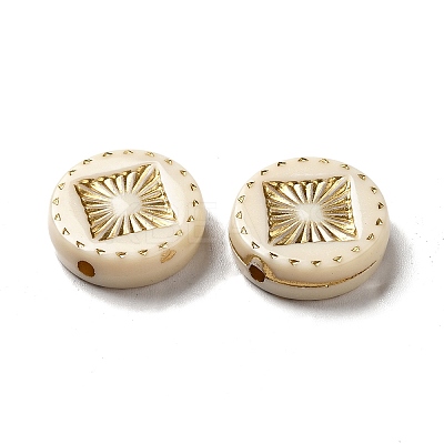 Opaque Plating Acrylic Beads OACR-L013-031B-1