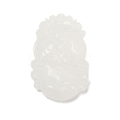 Natural White Jade Carved Pendants G-S384-01C-1