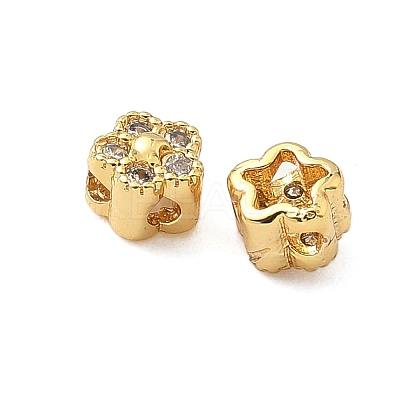 Brass Micro Pave Cubic Zirconia Beads KK-Z120-10G-1