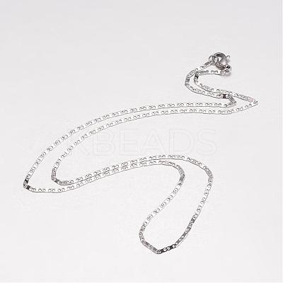 Non-Tarnish 304 Stainless Steel Necklace MAK-K062-11A-P-1
