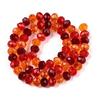 Transparent Glass Beads Strands X-GLAA-T023-08D-1