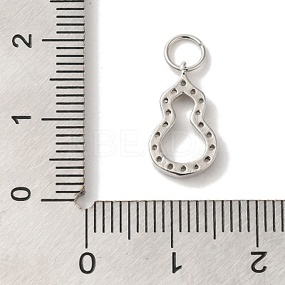 Brass Micro Pave Cubic Zirconia Charms KK-C072-46P-1