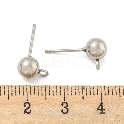 Non-Tarnish 304 Stainless Steel Stud Earring Findings STAS-O004-10D-P-1