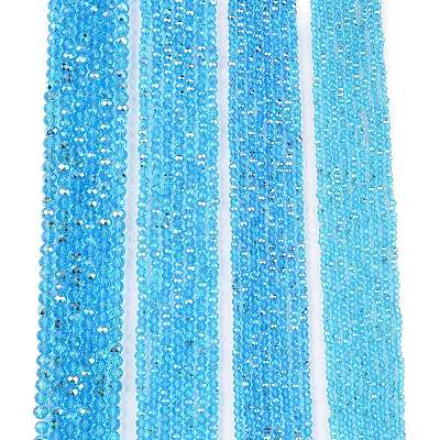 Electroplate Glass Beads Strands EGLA-A044-T6mm-L08-1