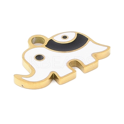 Ion Plating(IP) 304 Stainless Steel Enamel Charms FIND-Q111-02G-03-1