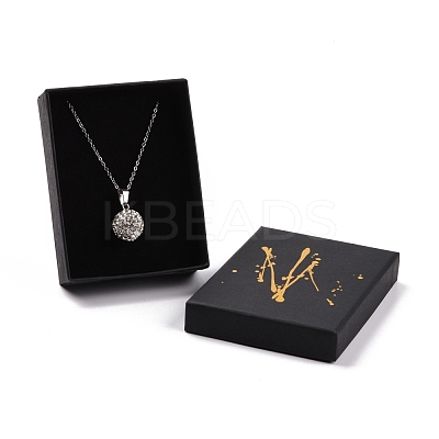 Hot Stamping Cardboard Jewelry Packaging Boxes CON-B007-01E-1