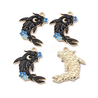 Zine Alloy Enamel Pendants ENAM-WH0065-07A-LG-1
