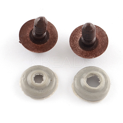 Craft Plastic Doll Eyes Stuffed Toy Eyes X-DIY-R039-8mm-1