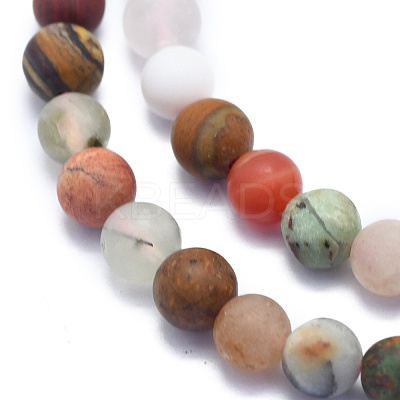 Natural Mixed Gemstone Beads Strands G-K310-H01-6mm-1