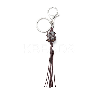 7Pcs Gemstone Tassel Keychains KEYC-JKC00419-1