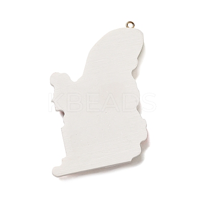 Christmas Santa Claus Resin Pendant Decorations HJEW-K041-01-1