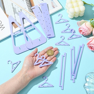 2 Layers Hanger Style Acrylic Earring Storage Display Rack ST-CJ0034-01A-1