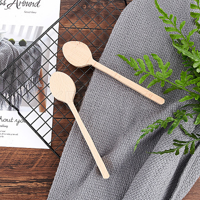 Wood Carving Spoon AJEW-GF0001-38-1
