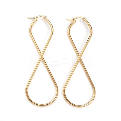 201 Stainless Steel Hoop Earrings EJEW-L243-17A-G-1
