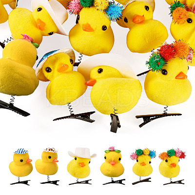 12Pcs 3 Styles Wool with Alligator Hair Clips for Girl PHAR-TA0001-21-1