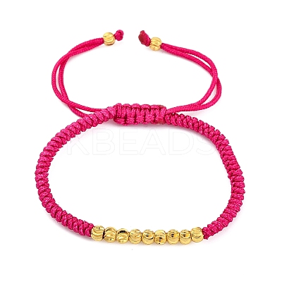 Polyester Cord Braided Bead Bracelets for Women BJEW-L698-01G-07-1