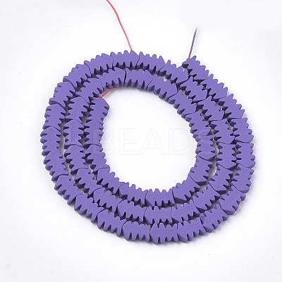 Spray Painted Non-magnetic Synthetic Hematite Beads Strands G-T116-13-15-1