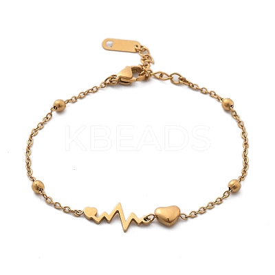 Ion Plating(IP) 304 Stainless Steel Link Bracelets BJEW-P345-02G-1