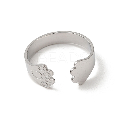 Non-Tarnish 304 Stainless Steel Open Cuff Rings for Women RJEW-G291-04P-1
