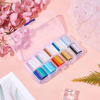 10 Color PET Paper Nail Care Decoration DIY-CP0003-68-1