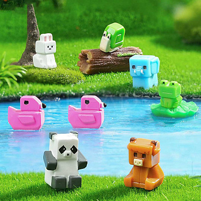 Opaque Resin Animal Display Decoration DJEW-N004-15-1
