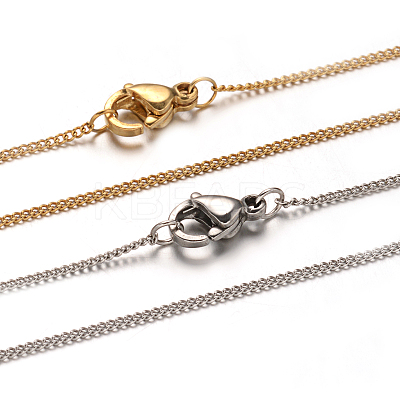 304 Stainless Steel Twisted Chain Necklaces NJEW-M151-19-1