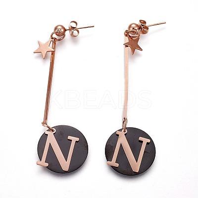 (Jewelry Parties Factory Sale)304 Stainless Steel Dangle Stud Earrings EJEW-F195-06-1