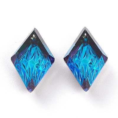 Embossed Glass Rhinestone Pendants GLAA-J101-04B-001BB-1