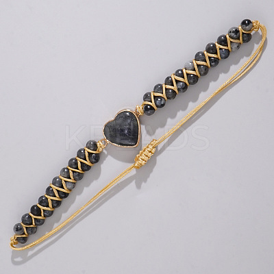 Natural & Dyed Imperial Jasper  Braided Bead Bracelets for Women FH7379-7-1