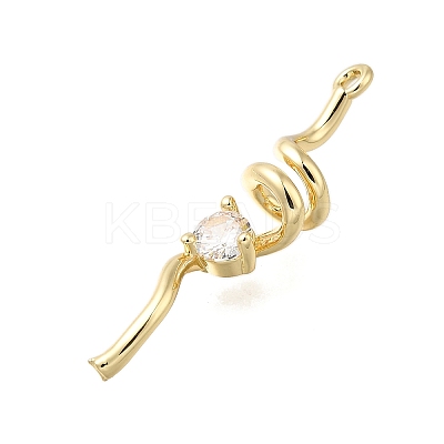 Brass with Cubic Zirconia Pendants LS-KK-Q048-02G-1