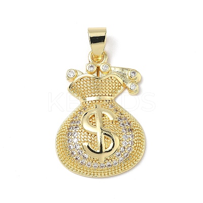 Micro Pave Clear Cubic Zirconia Pendants KK-L253-13G-06-1