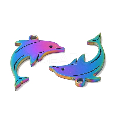 Ion Plating(IP) 304 Stainless Steel Pendants STAS-L020-015RC-1