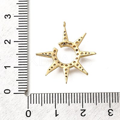 Brass Micro Pave Cubic Zirconia Pendants KK-Q035-07G-1