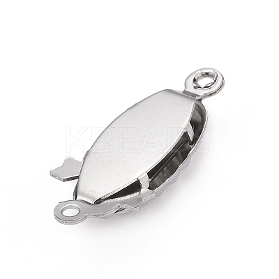 Tarnish Resistant 304 Stainless Steel Box Clasps STAS-G140-18P-1