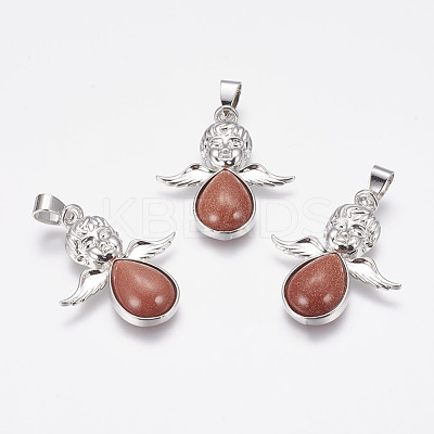 Synthetic Goldstone Pendants G-G651-E01-1