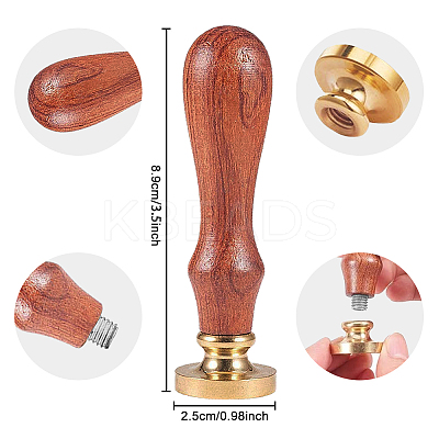 Miss You DIY Scrapbooking Wax Seal Stamp with Wooden Handle AJEW-WH0208-1242-1