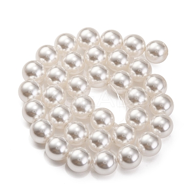 Baking Paint Pearlized Glass Pearl Round Bead Strands PEAR-H019-02E-04-1