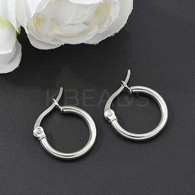 Tarnish Resistant 304 Stainless Steel Hoop Earrings X-EJEW-F105-12P-1