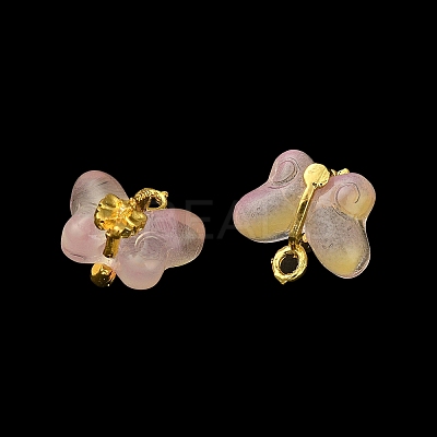 Light Gold Tone Alloy with Glass Charms PALLOY-Q457-01G-03-1