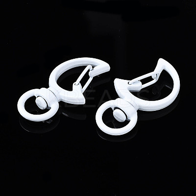 Spray Painted Eco-Friendly Alloy Swivel Snap Hooks Clasps PALLOY-T080-13M-NR-1