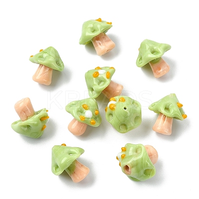 10Pcs Handmade Lampwork Bumpy Beads LAMP-YW0001-89D-1