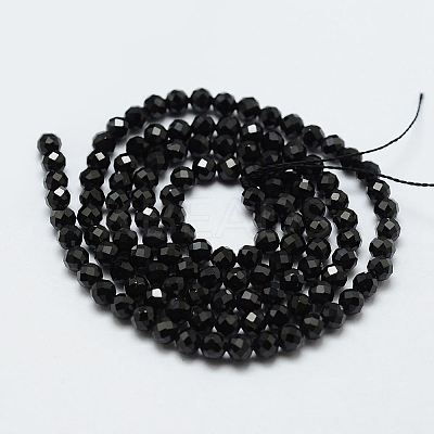 Natural Black Spinel Beads Strands X-G-E366-07-4mm-1