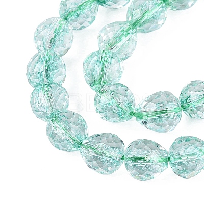 Crackle Transparent Glass Beads Strands GLAA-N068-04A-04-1