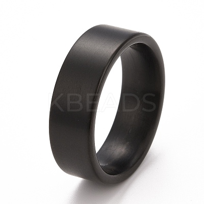 Ion Plating(IP) 304 Stainless Steel Plain Band Finger Ring for Men Women RJEW-E062-A01-1