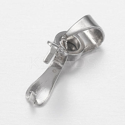 Tarnish Resistant 201 Stainless Steel Ice Pick Pinch Bails STAS-I097-041A-1