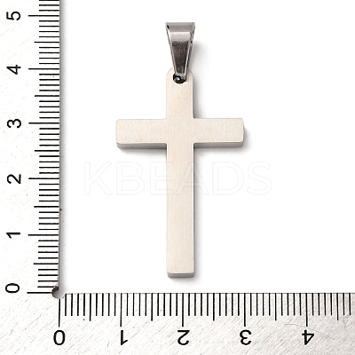 304 Stainless Steel Religion Bible Cross Pendants STAS-F323-11P-1