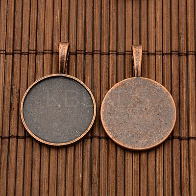 25mm Transparent Clear Domed Glass Cabochon Cover with Alloy Settings TIBEP-X0008-R-FF-1