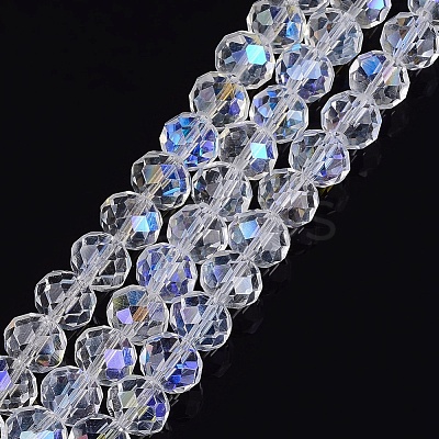 Glass Beads Strands GR10MMY-28-1